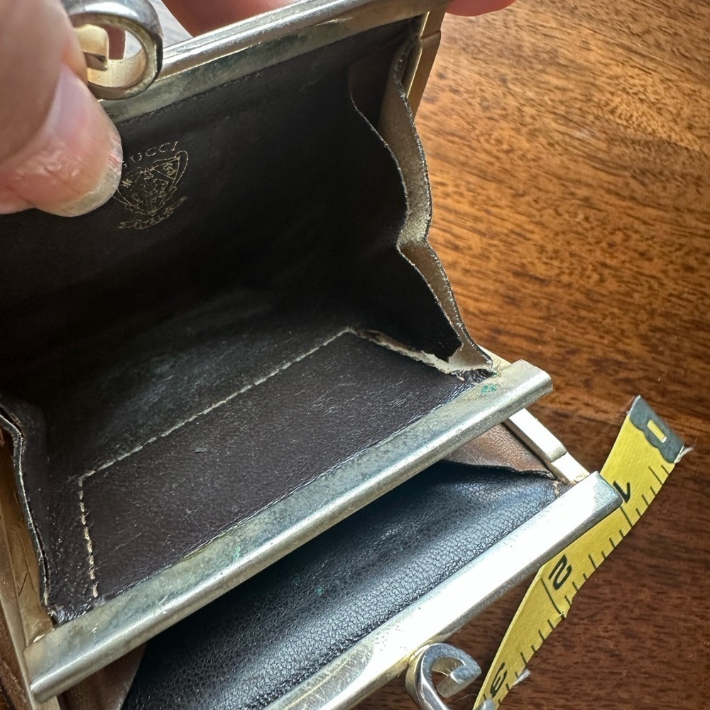 Gucci Brown Leather Kiss-lock Coin purse - Picture 11 of 11